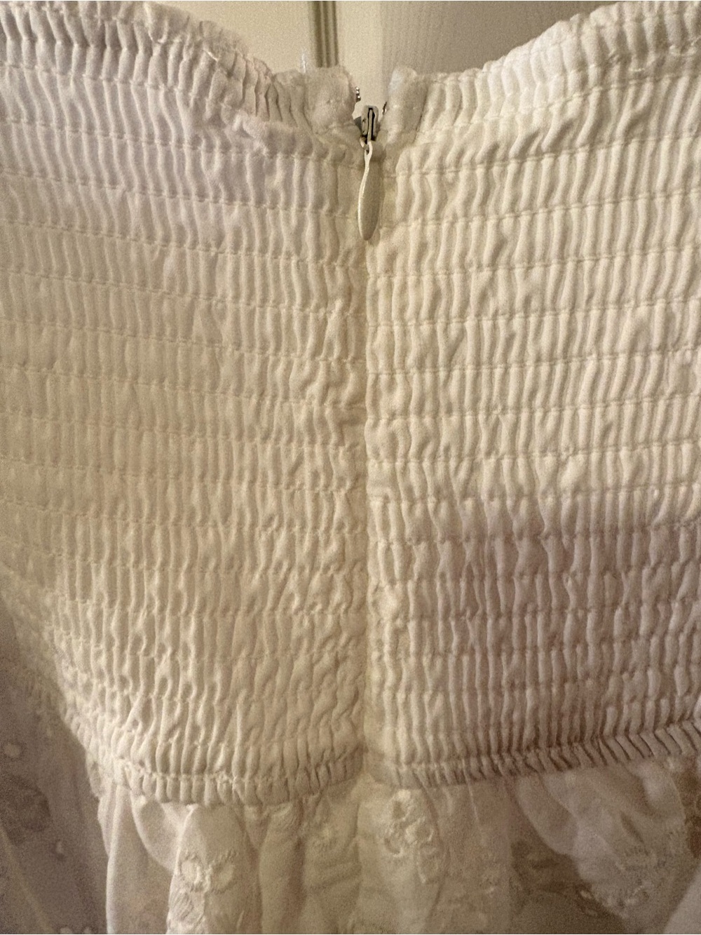 Altar'd State White Eyelet Mini Dress with Spaghetti Straps - Picture 7 of 16